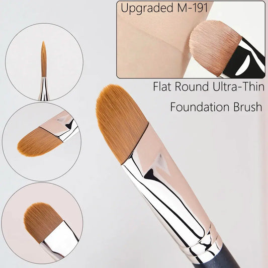 Upgraded M-191 Flat Round Ultra-thin Foundation Makeup BrushProfessional Contour Liquid  Foundation Cream Concealer Make-up Tool J&M Cheap Store