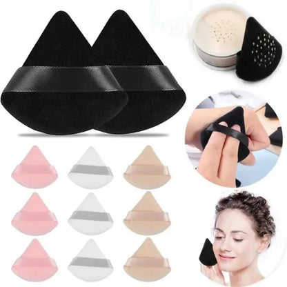 Triangle powder puff, soft sponge, velvet foundation make-up puff, facial makeup, eye contour, cosmetic shadow, washable, 1 piec J&M Cheap Store