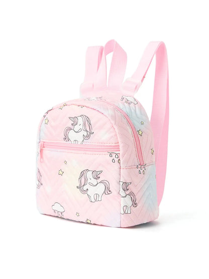 1 Pc Cute Cartoon Unicorn Diamond Print Kids Backpack Handbag For Girls, Students, Outdoor Travel, School, Holiday Gifts J&M Cheap Store