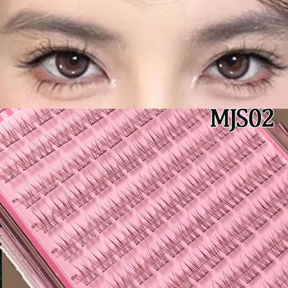 Glue-free and Make-up-free False Eyelashes 5D Fox False Eyelashes Self-adhesive Individual Eyelashes Dense Curls Eye Lashes J&M Cheap Store