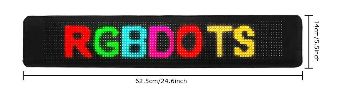 Advertising Scrolling Programmable LED Car Sign Board Waterproof Material Flexible LED Display For Car Shop Bar APP Edit Sign J&M Cheap Store