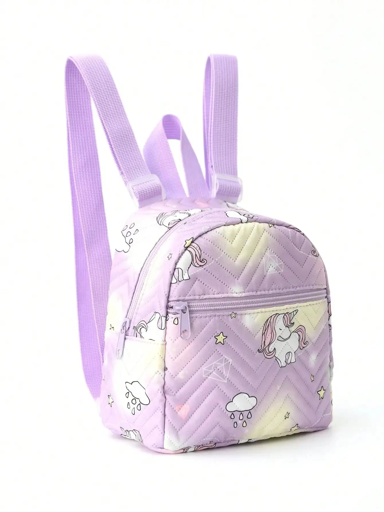 1 Pc Cute Cartoon Unicorn Diamond Print Kids Backpack Handbag For Girls, Students, Outdoor Travel, School, Holiday Gifts J&M Cheap Store