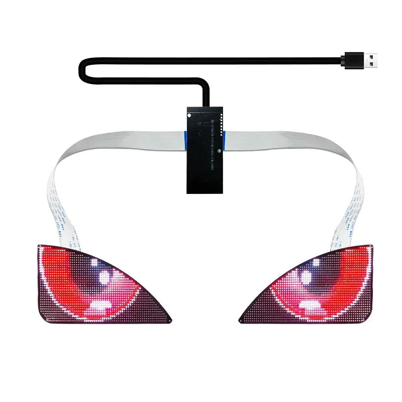 Blinking Eyes LED Display Panel  Eagle Eyes Winking Screen APP Programmable LED Eye Display Sign for Car Backpack Bag LED Screen J&M Cheap Store