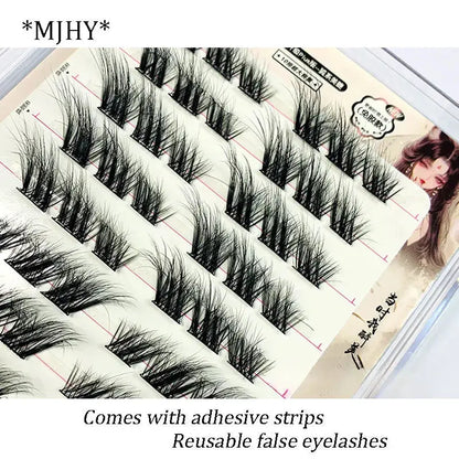 Glue-free and Make-up-free False Eyelashes 5D Fox False Eyelashes Self-adhesive Individual Eyelashes Dense Curls Eye Lashes J&M Cheap Store