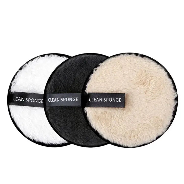 3Pcs Reusable Makeup Remover Pads Cotton Wipes Microfiber Cosmetics Washable Make Up Towel Face Cleansing Sponge Skin Care Tools J&M Cheap Store