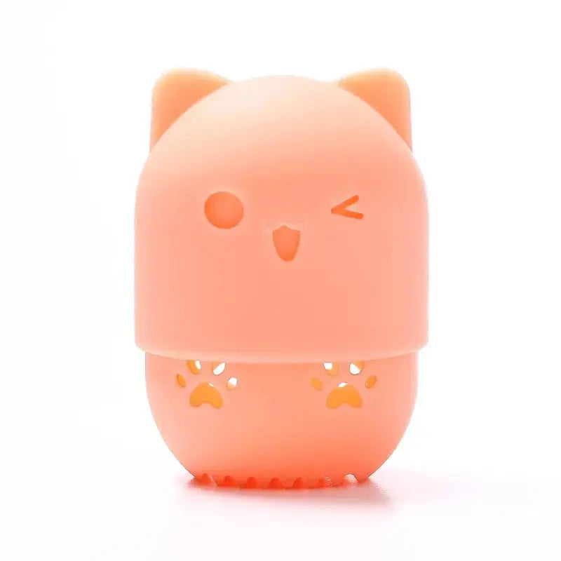 Colorful Cat  Portable Powder Puff Holder Sponge Make Up Drying Cases Soft Silicone Cosmetic Sponge Boxs Holder with Beauty Eggs J&M Cheap Store