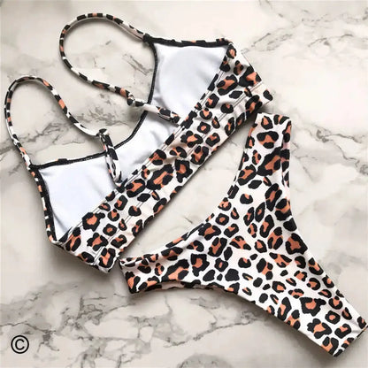 14 Farben S - XL Sexy Leopard Bikini Frauen Bademode Weiblichen Badeanzug Zwei-stück Bikini set Brasilianische Badende Badeanzug schwimmen V871 J&M Cheap Store