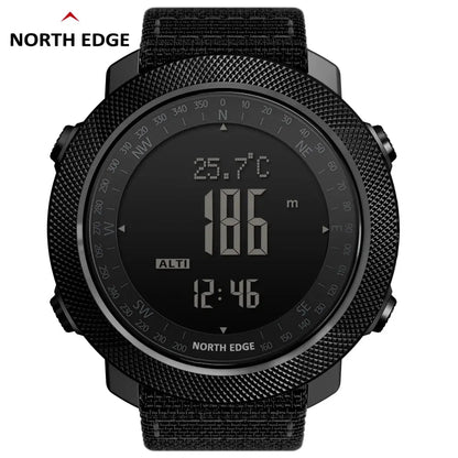 NORTH EDGE Men's sport Digital watch Hours Running Swimming Military Army watches Altimeter Barometer Compass waterproof 50m J&M Cheap Store