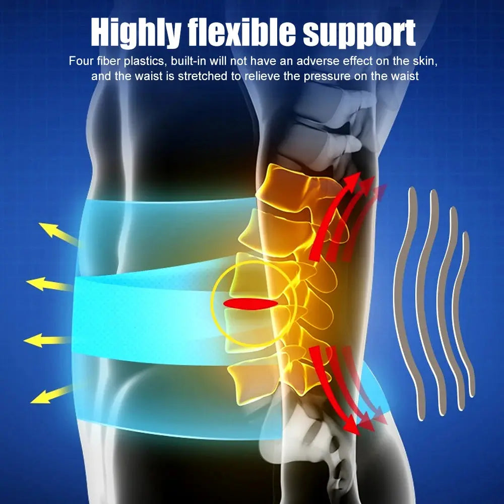 Tcare Verstellbares Neopren-Doppelzug-Lendenwirbelstütze, untere Stütze, Schmerzlinderung, Taillenband, S-6XL, Übergröße, Unisex-Rückengürtel, Lendenwirbelsäule J&M Cheap Store
