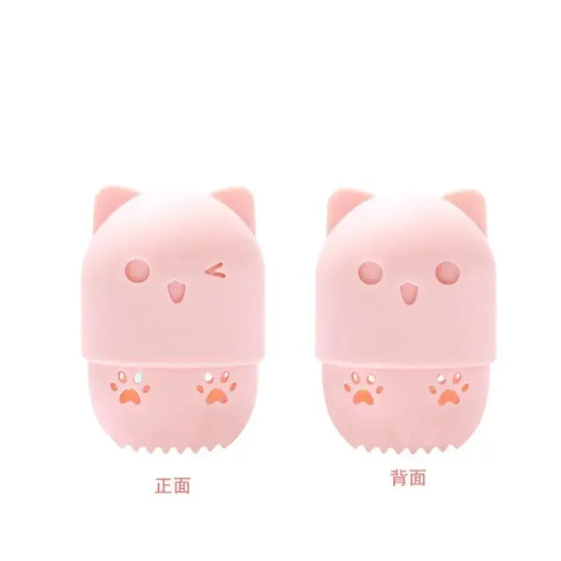 Colorful Cat  Portable Powder Puff Holder Sponge Make Up Drying Cases Soft Silicone Cosmetic Sponge Boxs Holder with Beauty Eggs J&M Cheap Store