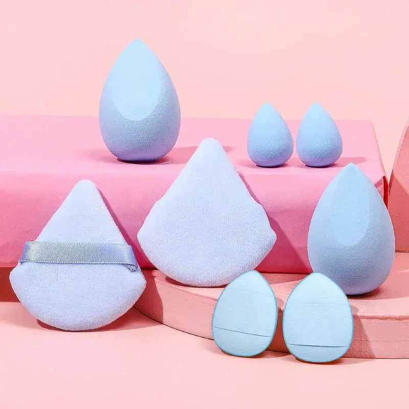 8Pcs Makeup Sponge Set Mini Finger Puff Triangle Powder Puff Soft Beauty Egg Foundation Cream Concealer Make Up Blender Tools J&M Cheap Store