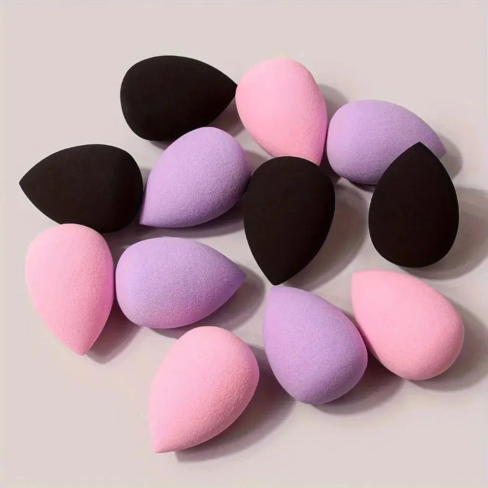 12Pcs Multicolor Makeup Sponge Blender Beauty Egg Cosmetic Puff Soft Foundation Sponges Powder Puffs Women Make Up Accessories J&M Cheap Store