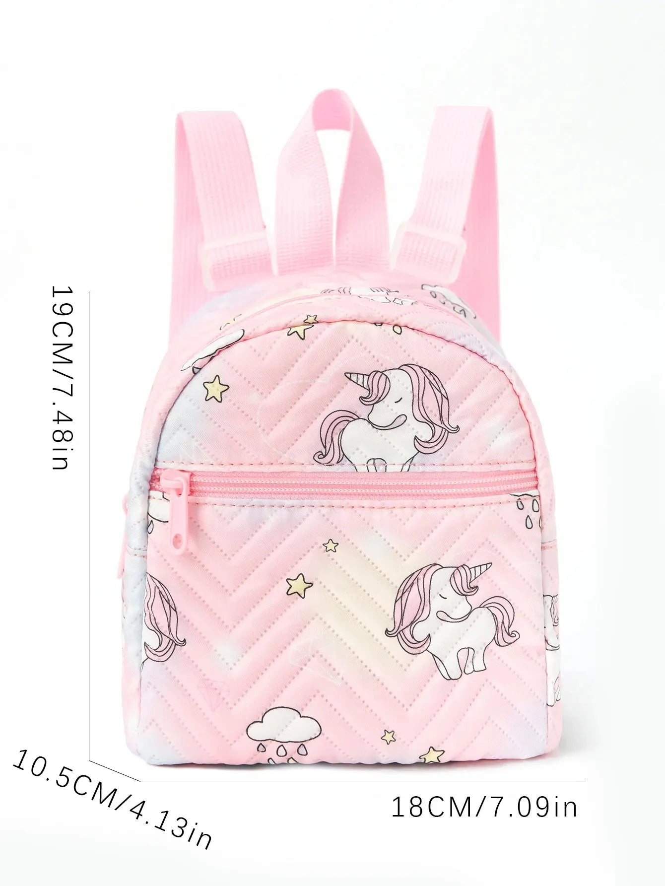 1 Pc Cute Cartoon Unicorn Diamond Print Kids Backpack Handbag For Girls, Students, Outdoor Travel, School, Holiday Gifts J&M Cheap Store