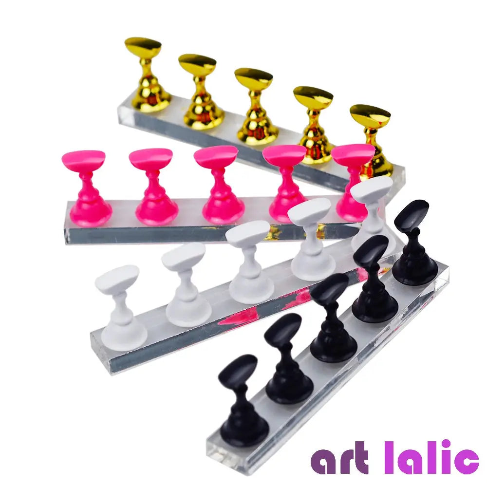 Nail Art Practice Display Stand, Schachbrett, Magnets pitzen, weiß, schwarz Halter Set, Polier gel Farb karte Werkzeug, 5 Stk J&M Cheap Store