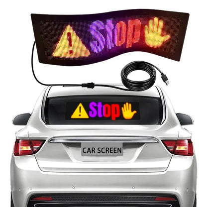 Advertising Scrolling Programmable LED Car Sign Board Waterproof Material Flexible LED Display For Car Shop Bar APP Edit Sign J&M Cheap Store