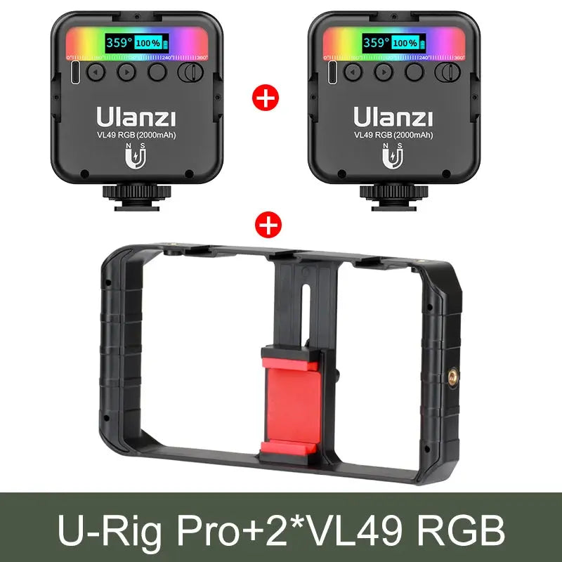 Ulanzi Smartphone Cage Filmmaking Case Small U Rig Hand Grip Phone Video Stabilizer With Cold Mount for iPhone 13 14 15 Android J&M Cheap Store