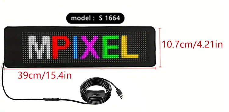 Advertising Scrolling Programmable LED Car Sign Board Waterproof Material Flexible LED Display For Car Shop Bar APP Edit Sign J&M Cheap Store