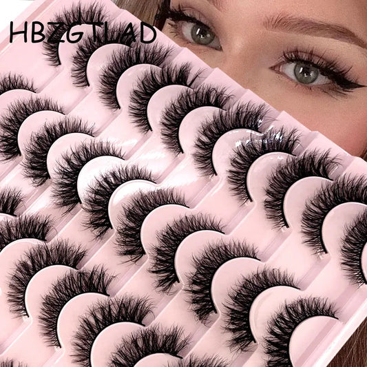 HBZGTLAD 20 pairs 3D Mink Eyelashes Thick Natural False Eyelashes Crisscross Fake Eyelashes Make Up Extension Eyelash For Beauty J&M Cheap Store