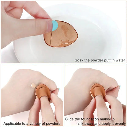 8Pcs Makeup Sponge Set Mini Finger Puff Triangle Powder Puff Soft Beauty Egg Foundation Cream Concealer Make Up Blender Tools J&M Cheap Store