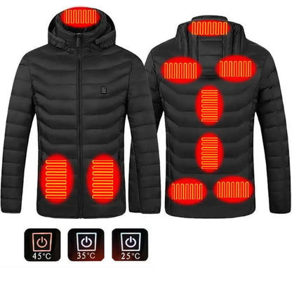 New Heated Jacket Coat USB Electric Jacket Cotton Coat Heater Thermal Clothing Heating Vest Men's Clothes Winter J&M Cheap Store