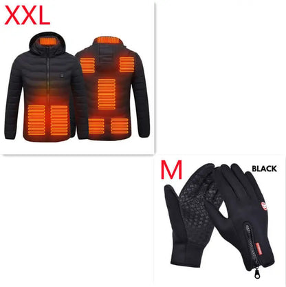 New Heated Jacket Coat USB Electric Jacket Cotton Coat Heater Thermal Clothing Heating Vest Men's Clothes Winter J&M Cheap Store