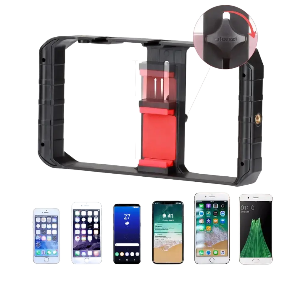 Ulanzi Smartphone Cage Filmmaking Case Small U Rig Hand Grip Phone Video Stabilizer With Cold Mount for iPhone 13 14 15 Android J&M Cheap Store